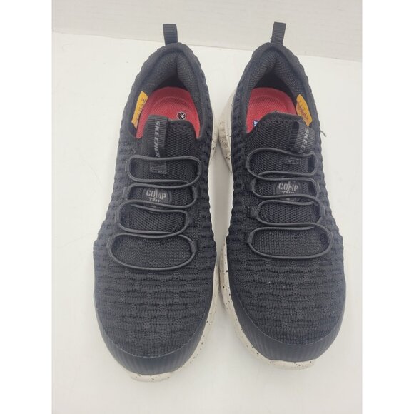 Skechers Work Black Shoe Women Memory Foam Slip Resistant EH Safe Size 7 EU 37 - Picture 4 of 10